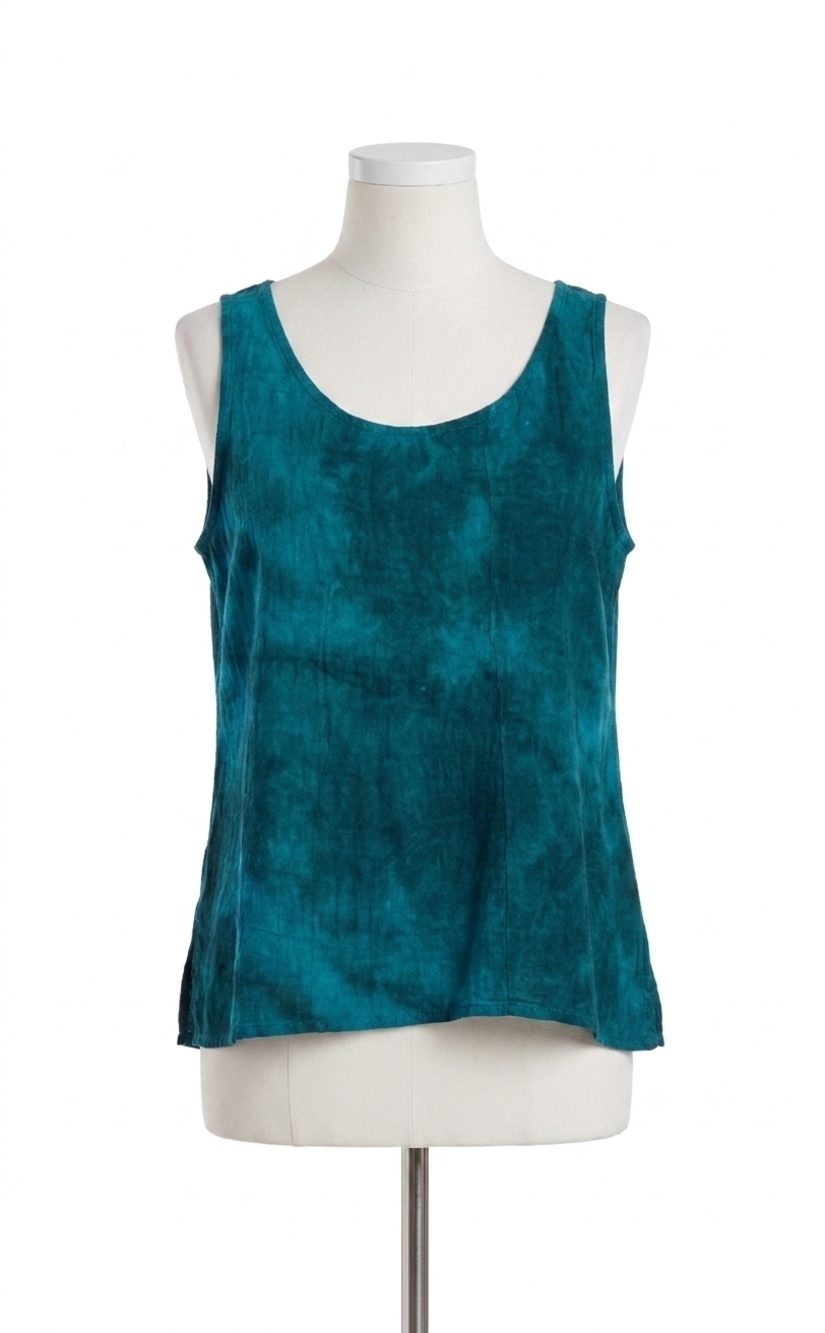 NEW OH MY GAUZE! cotton gauze tank in washed peacock
